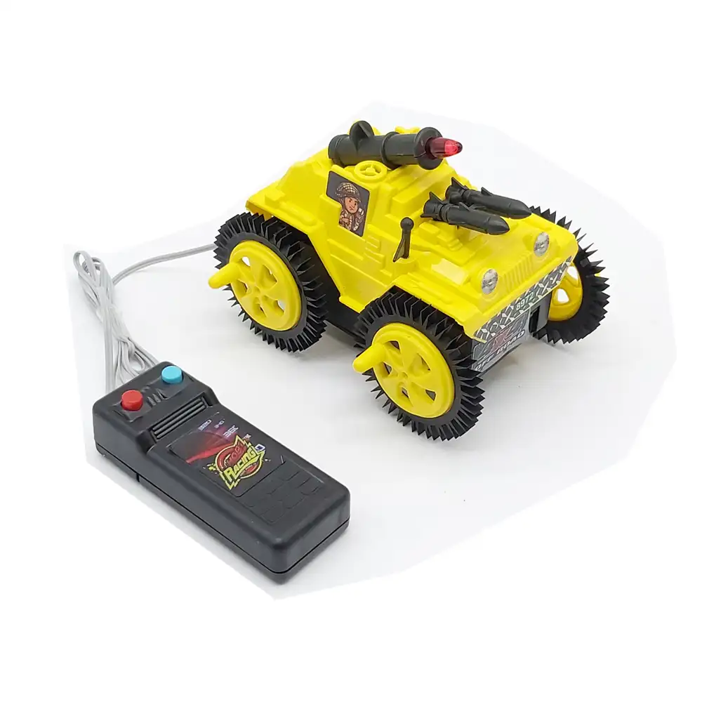ماشین اسباب بازی جنگی کنترلی زرد رنگ